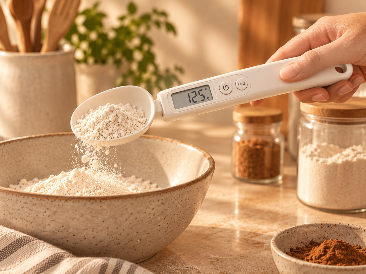 LIVORA Digital Measuring Spoon in use