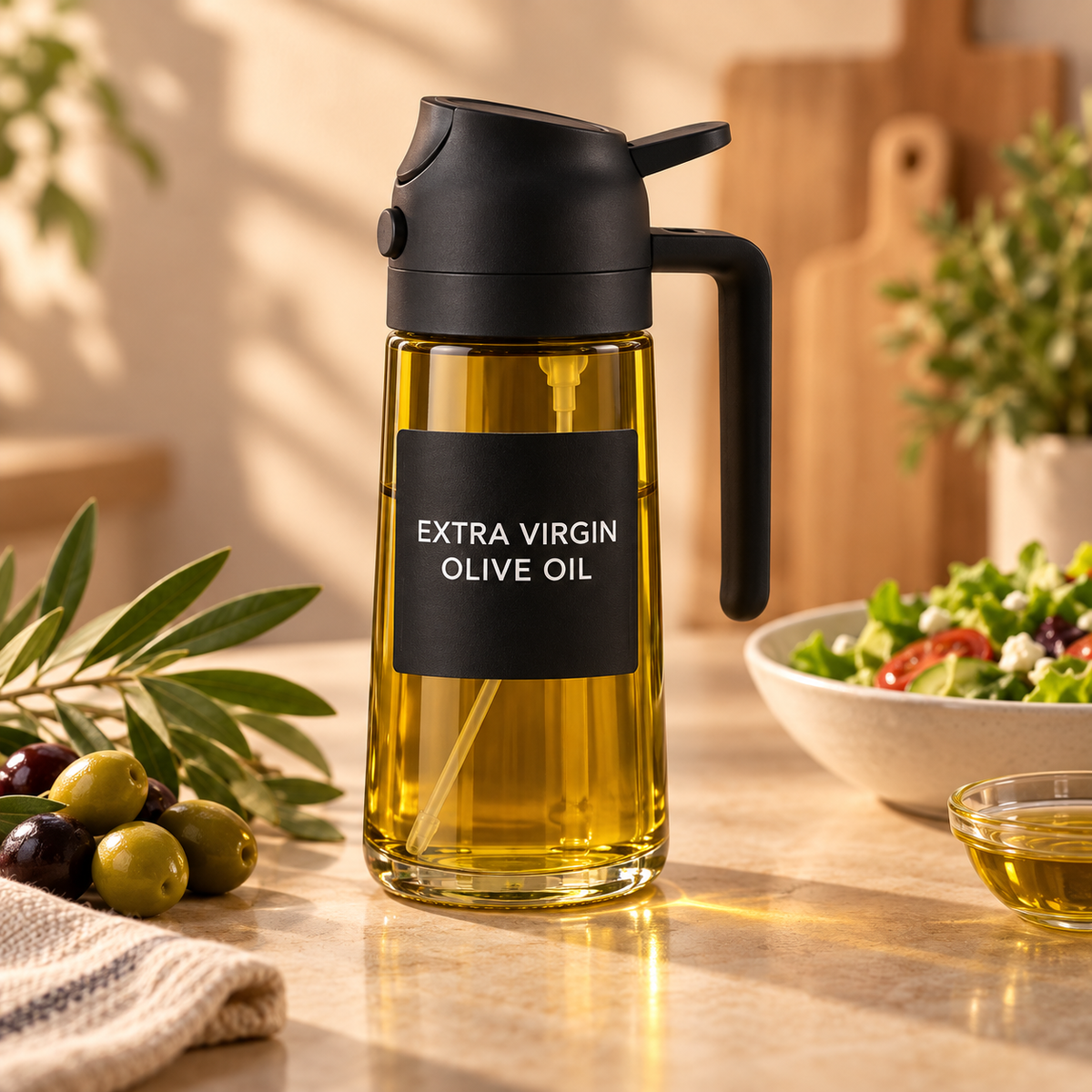 2-in-1 Oil Sprayer — Black