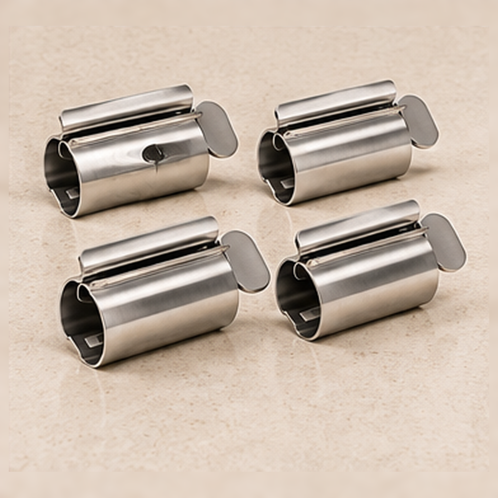 LIVORA Toothpaste Tube Squeezer - Silver 4 Pack